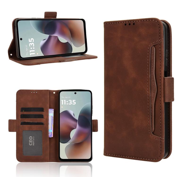 Custodia in pelle con slot per schede per Motorola Moto G06 e Edge 70 5G