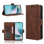 Custodia in pelle con slot per schede per Motorola Moto G06 e Edge 70 5G