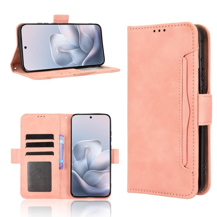Custodia in pelle con slot per schede per Motorola Moto X70 Air Pro e altri