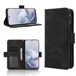 Custodia in pelle con slot per schede per Motorola Moto X70 Air Pro e altri