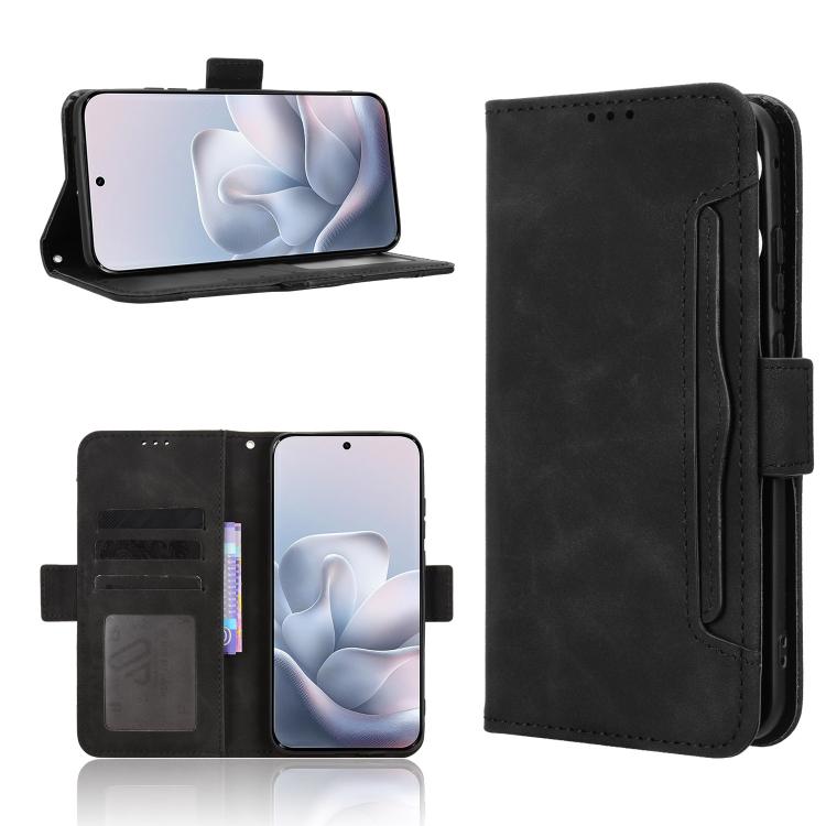 Custodia in pelle con slot per schede per Motorola Moto X70 Air Pro e altri