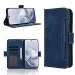 Custodia in pelle con slot per schede per Motorola Moto X70 Air Pro e altri