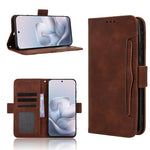 Custodia in pelle con slot per schede per Motorola Moto X70 Air Pro e altri