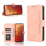 Custodia in pelle con slot per schede per Motorola Moto X70 Air Pro e altri