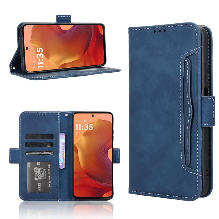 Custodia in pelle con slot per schede per Motorola Moto X70 Air Pro e altri