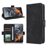 Custodia in pelle con slot per schede per Motorola Moto X70 Air Pro e altri