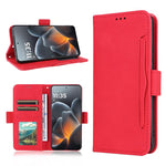Custodia in pelle con slot per schede per Motorola Moto X70 Air Pro e altri