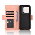 Custodia in pelle con slot per schede per Motorola Moto X70 Air Pro e altri