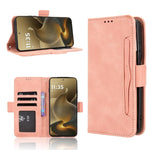 Custodia in pelle con slot per schede per Motorola Moto X70 Air Pro e altri