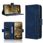 Custodia in pelle con slot per schede per Motorola Moto X70 Air Pro e altri