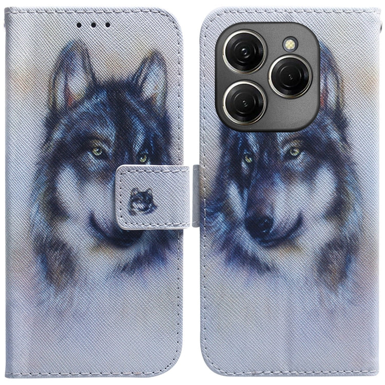 Custodia pelle flip con disegno colorato per Tecno Spark 20 Pro+