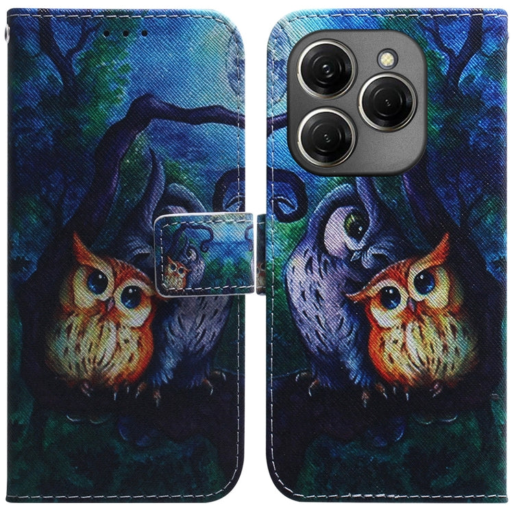 Custodia pelle flip con disegno colorato per Tecno Spark 20 Pro+