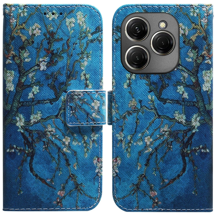 Custodia pelle flip con disegno colorato per Tecno Spark 20 Pro+