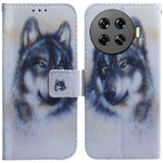 Custodia pelle flip con disegno colorato per Tecno Spark 20 Pro+