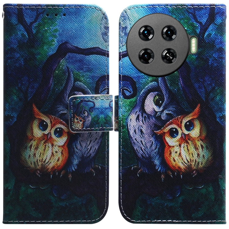Custodia pelle flip con disegno colorato per Tecno Spark 20 Pro+