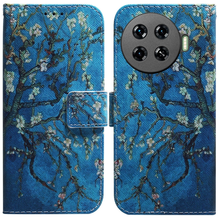 Custodia pelle flip con disegno colorato per Tecno Spark 20 Pro+
