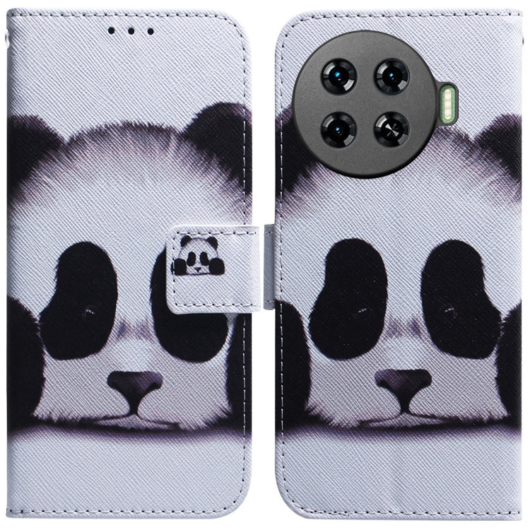 Custodia pelle flip con disegno colorato per Tecno Spark 20 Pro+