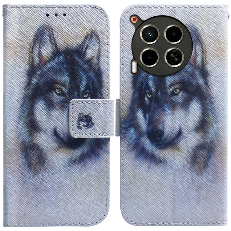 Custodia pelle flip con disegno colorato per Tecno Camon 30 Pro