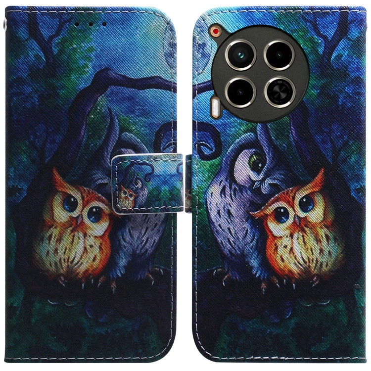 Custodia pelle flip con disegno colorato per Tecno Camon 30 Pro