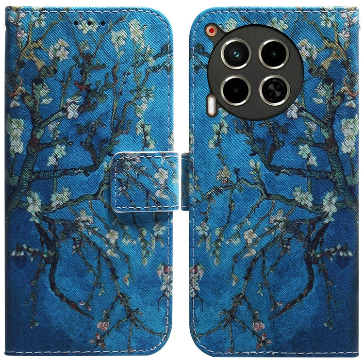 Custodia pelle flip con disegno colorato per Tecno Camon 30 Pro