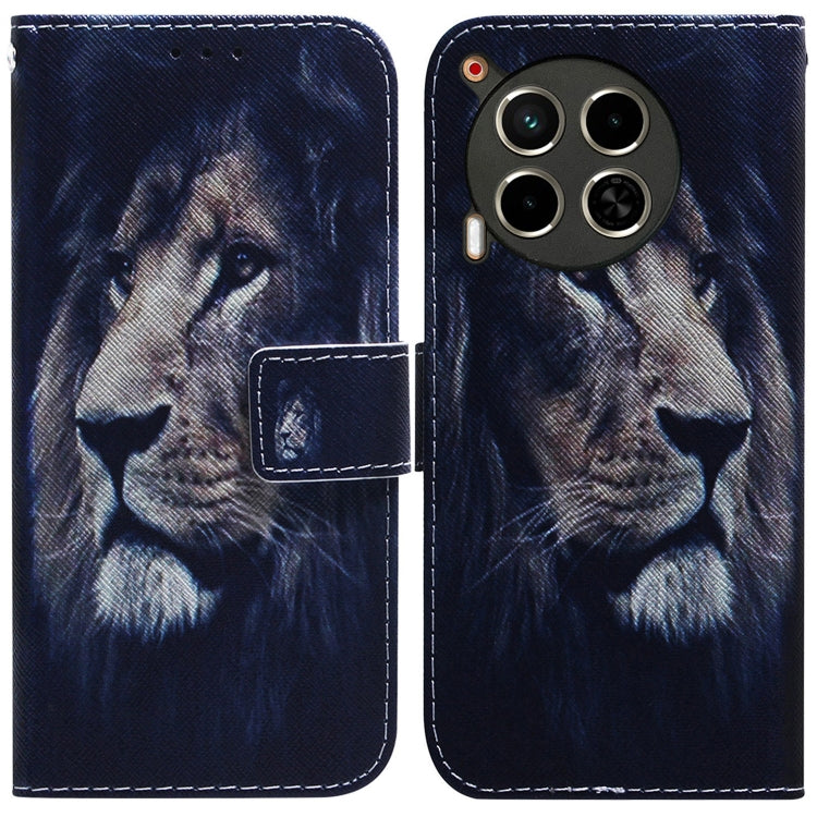 Custodia pelle flip con disegno colorato per Tecno Camon 30 Pro
