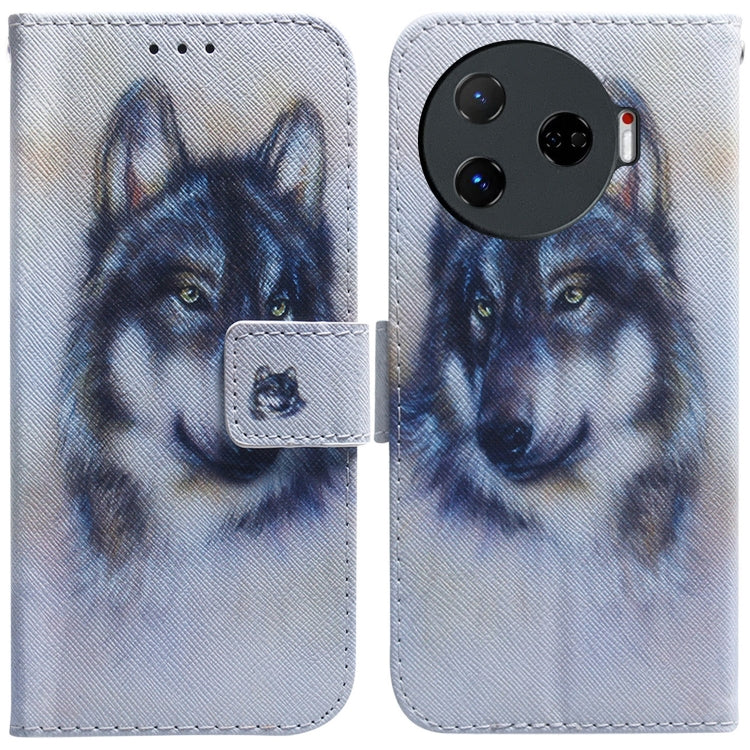 Custodia pelle flip con disegno colorato per Tecno Camon 30 Pro
