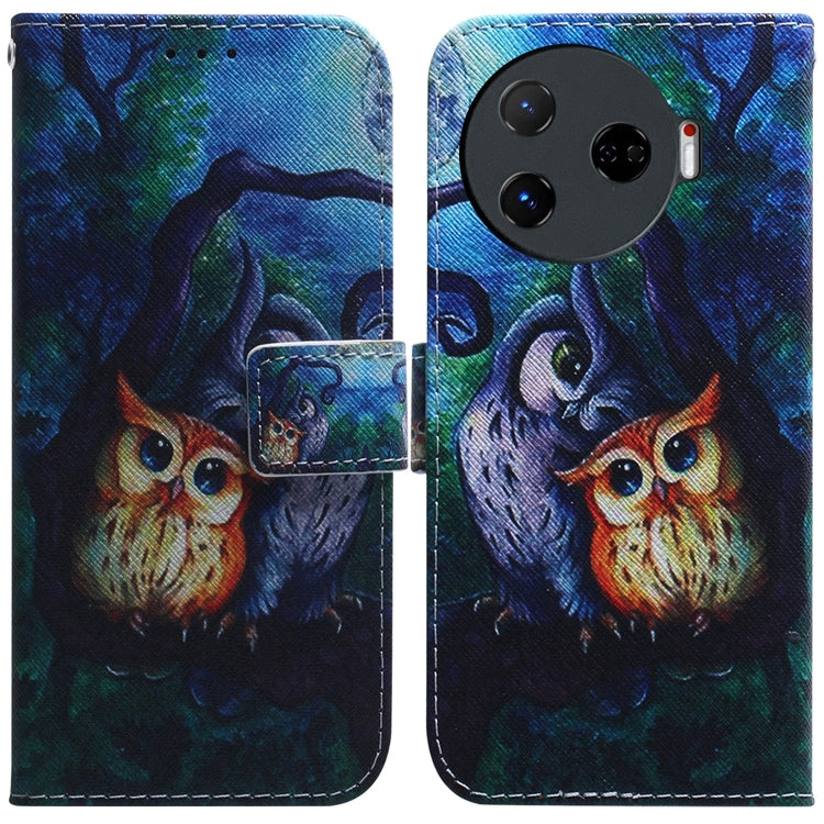 Custodia pelle flip con disegno colorato per Tecno Camon 30 Pro