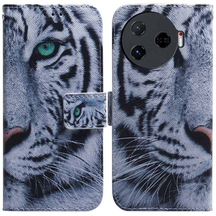 Custodia pelle flip con disegno colorato per Tecno Camon 30 Pro
