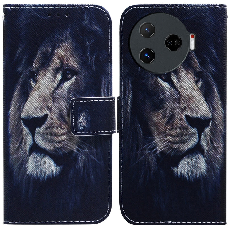 Custodia pelle flip con disegno colorato per Tecno Camon 30 Pro