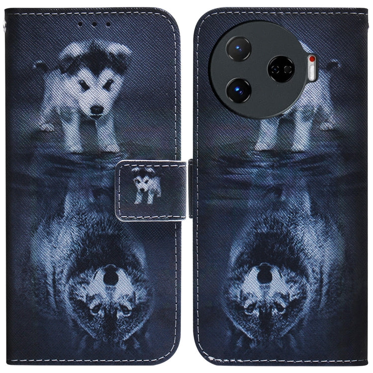 Custodia pelle flip con disegno colorato per Tecno Camon 30 Pro