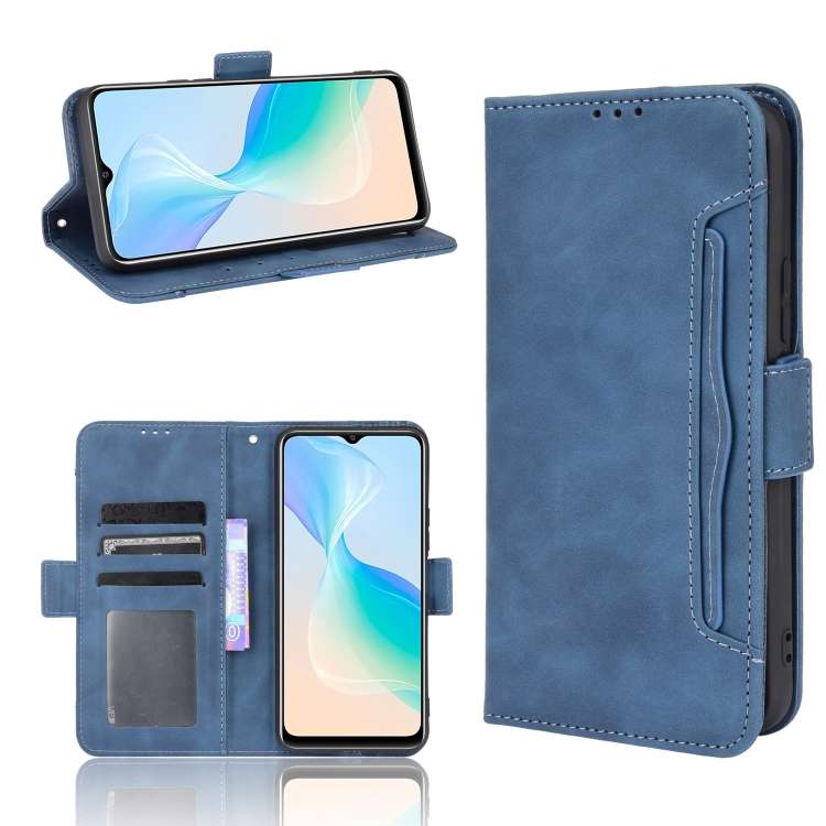 Custodia per telefono in pelle con slot per schede di consistenza al polpaccio, For vivo Y100 5G, For vivo Y33T 2023, For vivo Y33T / Y33s / Y21 / Y21s