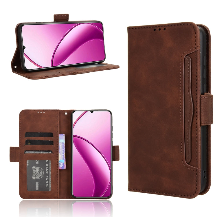 Custodia in pelle con slot per schede per Oukitel C53
