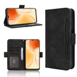 Custodia in pelle con slot per schede per Oukitel C65 e C65 Pro