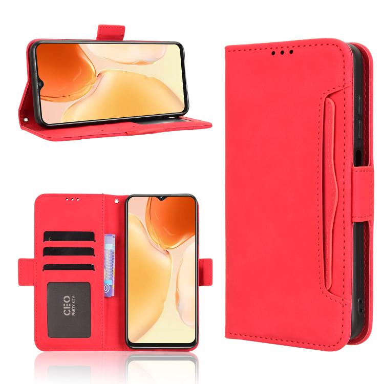 Custodia in pelle con slot per schede per Oukitel C65 e C65 Pro