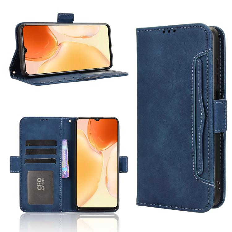 Custodia in pelle con slot per schede per Oukitel C65 e C65 Pro