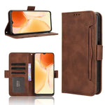 Custodia in pelle con slot per schede per Oukitel C65 e C65 Pro