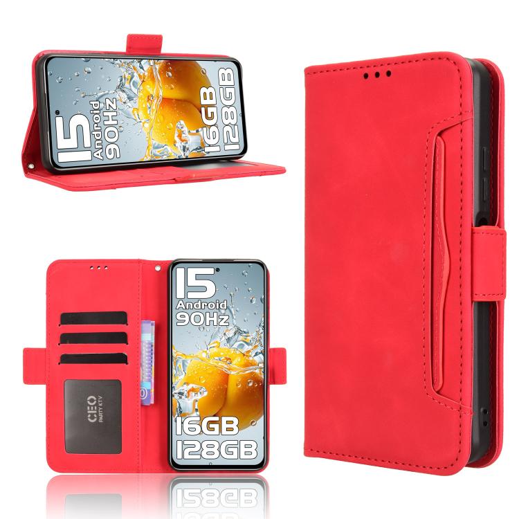 Custodia in pelle con slot per schede per Oukitel C65 e C65 Pro