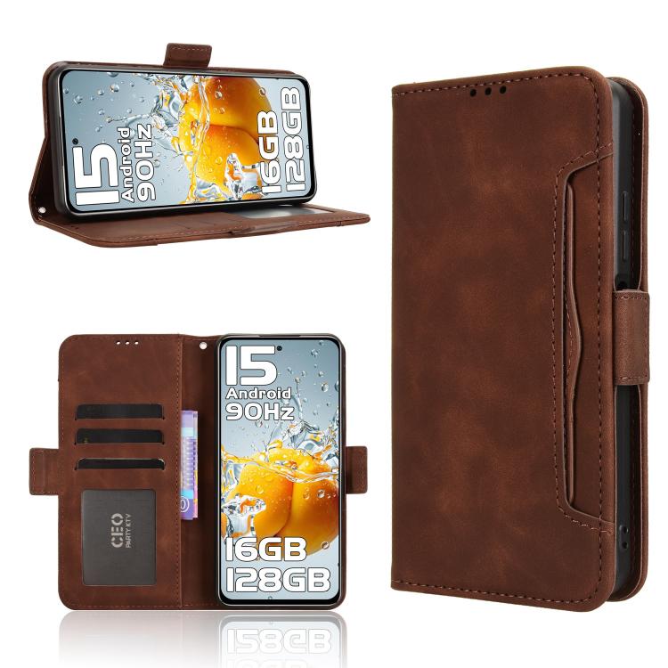 Custodia in pelle con slot per schede per Oukitel C65 e C65 Pro