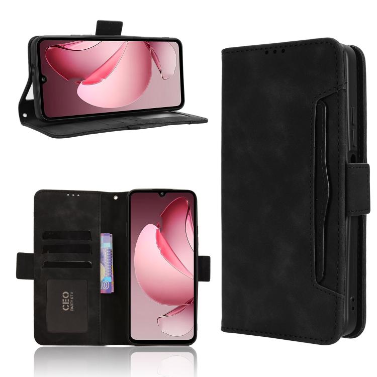 Custodia in pelle con slot per schede per Oukitel C65 e C65 Pro