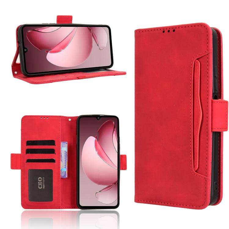 Custodia in pelle con slot per schede per Oukitel C65 e C65 Pro