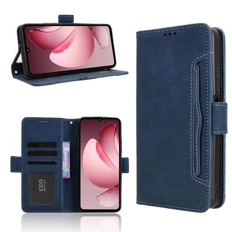 Custodia in pelle con slot per schede per Oukitel C65 e C65 Pro