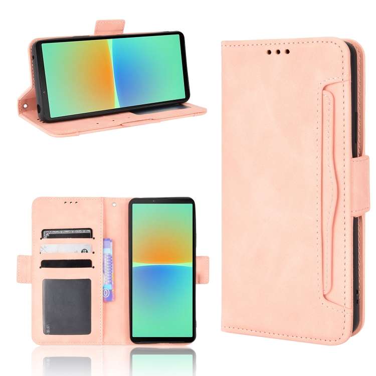 Custodia per telefono in pelle con slot per schede di consistenza al polpaccio, For Sony Xperia 10 V