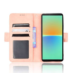 Custodia per telefono in pelle con slot per schede di consistenza al polpaccio, For Sony Xperia 10 V