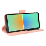 Custodia per telefono in pelle con slot per schede di consistenza al polpaccio, For Sony Xperia 10 V