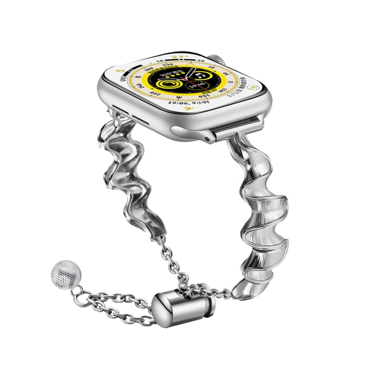 Cinturino in metallo con onde per Apple Watch 40-45mm