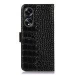 Custodia per telefono in pelle di vacchetta di coccodrillo, For OPPO A1 5G