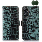 Custodia per telefono in pelle di vacchetta di coccodrillo, For OPPO A1 5G