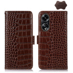 Custodia per telefono in pelle di vacchetta di coccodrillo, For OPPO A1 5G