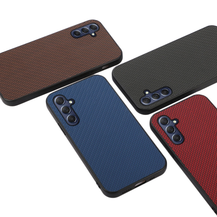 Custodia in PU con trama fibra di carbonio per Samsung Galaxy M54
