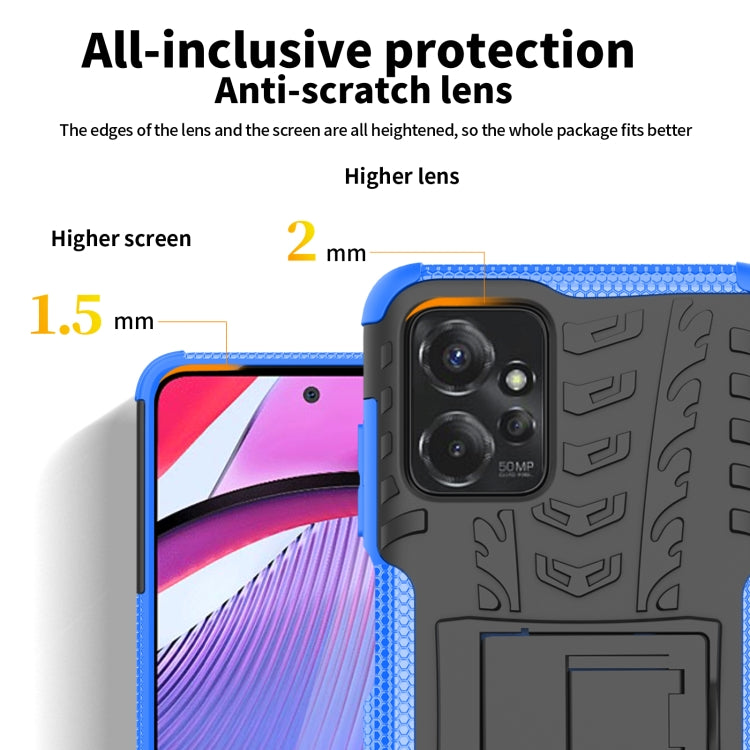 Gomma Texture TPU + Custodia per telefono PC con supporto, For Motorola Moto G Power 5G 2023